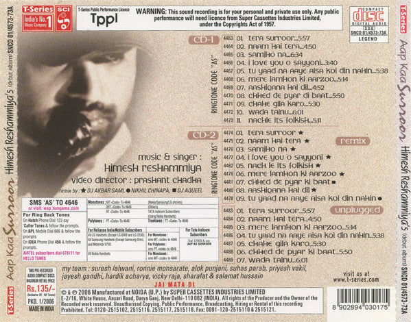 Himesh Reshammiya : Aap Kaa Surroor (2xCD, Album)