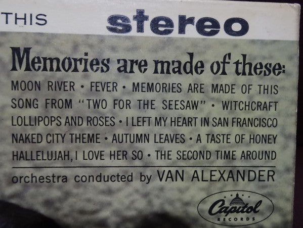 George Chakiris : Memories Are Made Of These: Twelve Of The Finest Songs Of Our Time (LP)