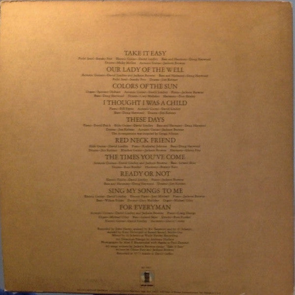 Jackson Browne : For Everyman (LP, Album, RP, Pit)