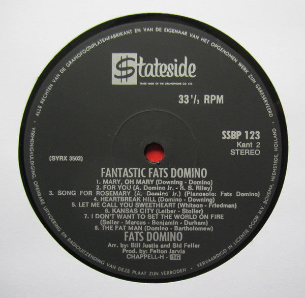 Fats Domino : Fantastic Fats Domino (LP, Comp, Club)