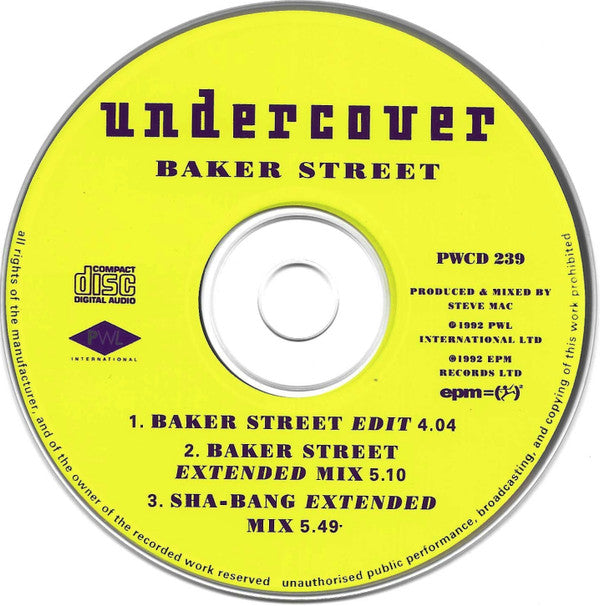 Undercover : Baker Street (CD, Single)