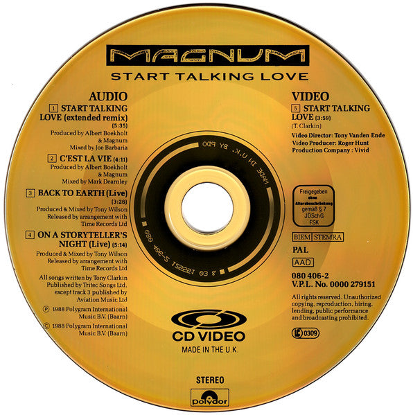 Magnum (3) : Start Talking Love (CDV, 5", Single, PAL)