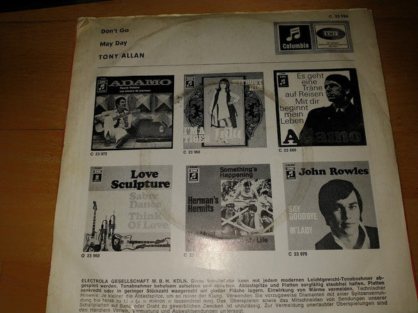 Tony Allan : Don't Go / May Day (7", Single)