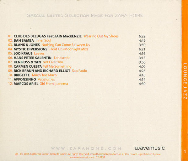 Various : Lounge Jazz 1 (CD, Comp, S/Edition, Dig)