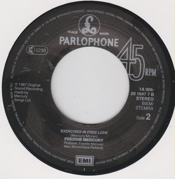 Freddie Mercury : The Great Pretender (7", Single)