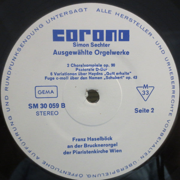 Anton Bruckner, Simon Sechter - Franz Haselböck : Orgelwerke (LP, Album)