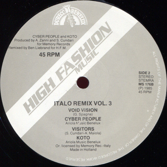 Various : Italo Remix Vol. 3 (12", Mixed)