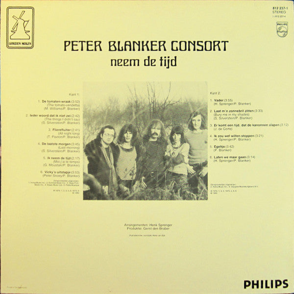 Peter Blanker Consort : Neem De Tijd (LP, Album)