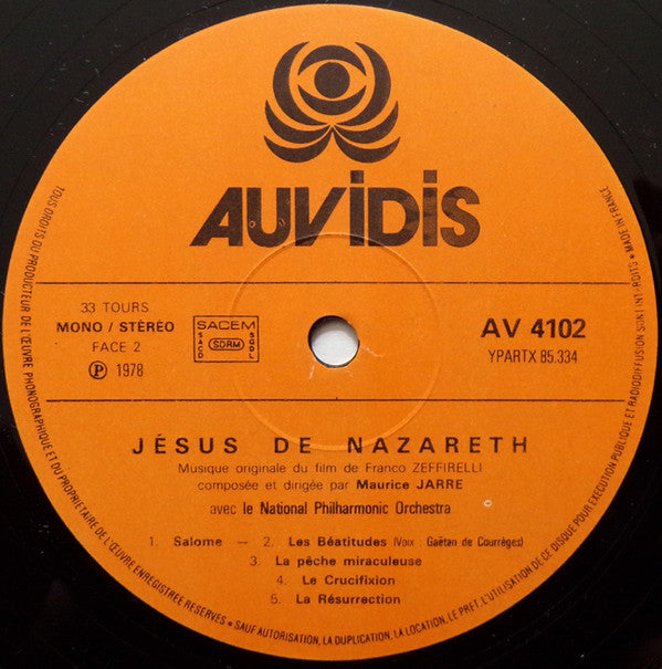 Maurice Jarre : Jesus De Nazareth (LP, Album)