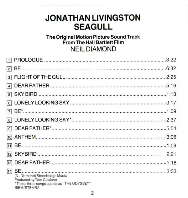 Neil Diamond : Jonathan Livingstone Seagull (Original motion picture soundtrack) (CD, Album, RE)
