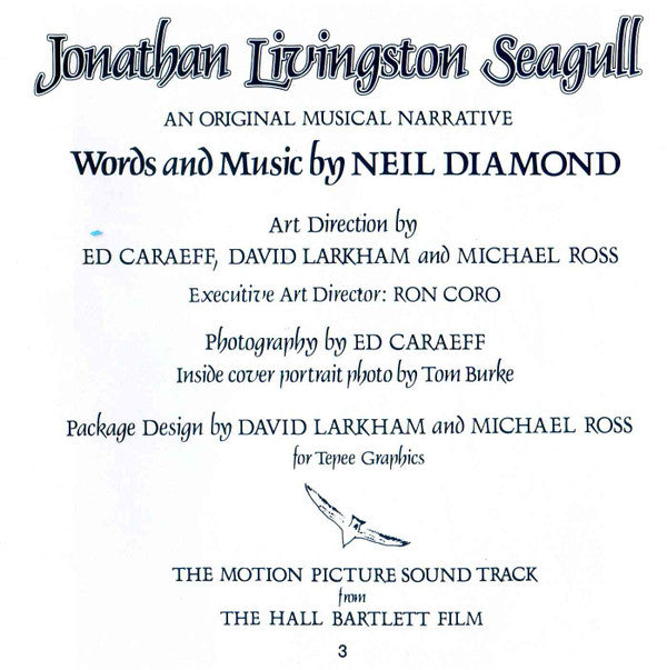 Neil Diamond : Jonathan Livingstone Seagull (Original motion picture soundtrack) (CD, Album, RE)