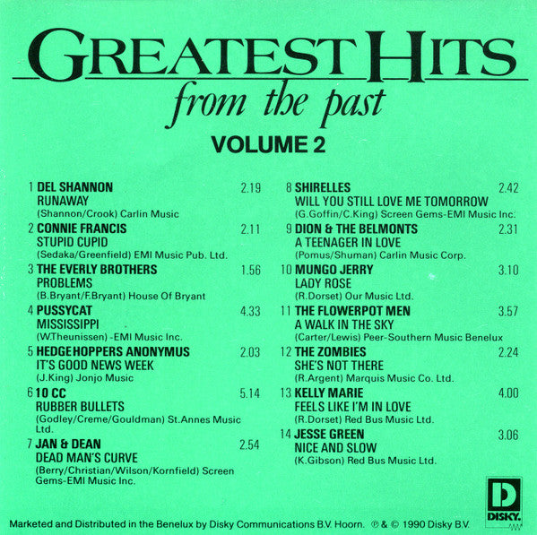 Various : Greatest Hits From The Past Volume 2 (CD, Comp)