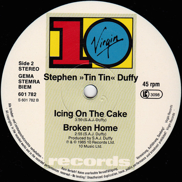 Stephen Duffy : Icing On The Cake (12", Single)