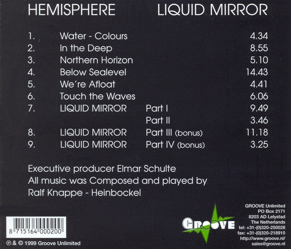 Hemisphere : Liquid Mirror (CD, Album, RE, RM)