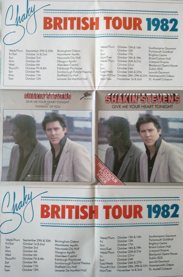 Shakin' Stevens : Give Me Your Heart Tonight (7", Single, Ltd, Pos)