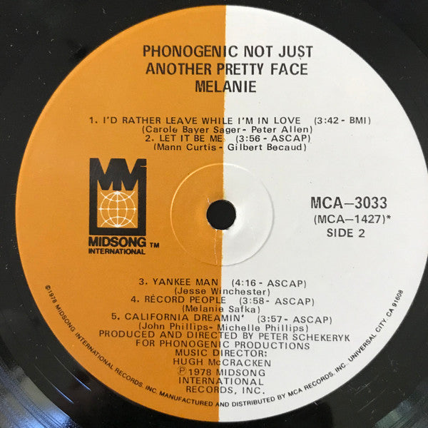 Melanie (2) : Phonogenic Not Just Another Pretty Face (LP, Album, Glo)