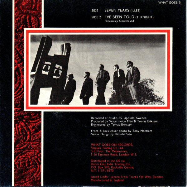 Watermelon Men : Seven Years (7", Single)