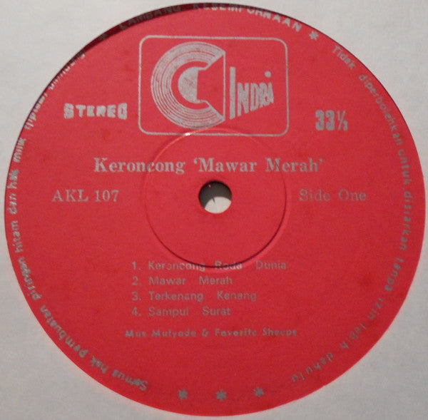 Mus Mulyadi, The Sheep's : Keroncong Mawar Merah (LP, Album)