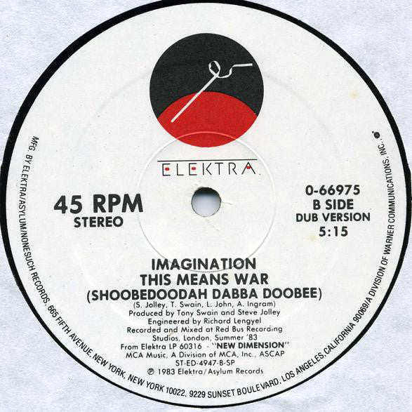 Imagination : This Means War (Shoobedoodah Dabba Doobee) (12", SP )