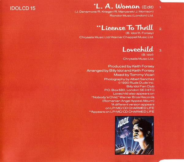 Billy Idol : L.A. Woman (CD, Single)