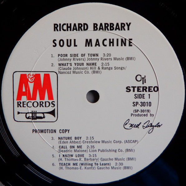 Richard Barbary : Soul Machine (LP, Album, Promo)