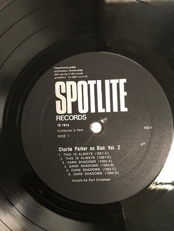 Charlie Parker : Charlie Parker On Dial Volume 2 (LP, Comp, Mono, RE)