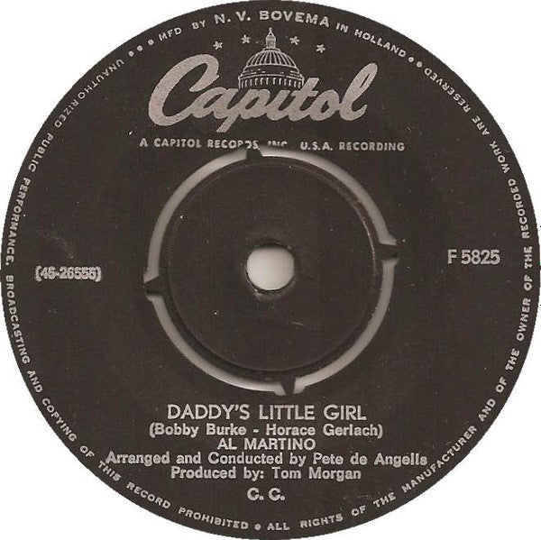Al Martino : Daddy's Little Girl / Devotion (7")