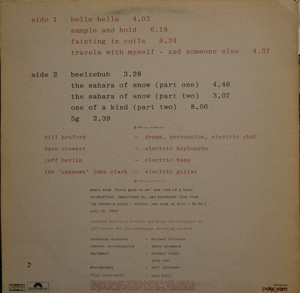 Bruford : The Bruford Tapes (LP, Album)