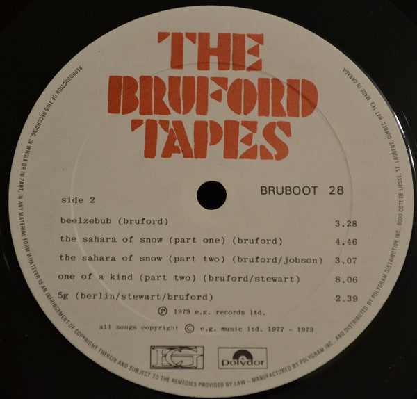 Bruford : The Bruford Tapes (LP, Album)