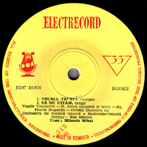 Luminița Dobrescu / Mihaela Mihai : Dacă Nu Iubești / Ia Din Viață Ce-i Frumos / Trurli, Trurli / Să Nu Uităm (7", Mono)