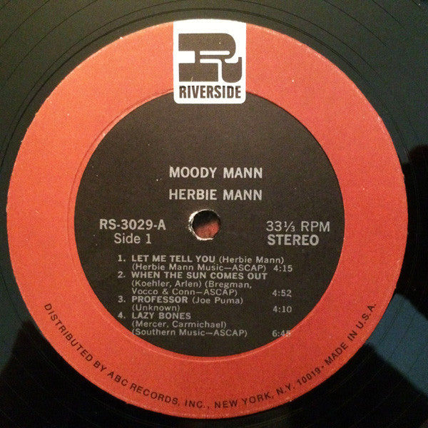 Herbie Mann : Moody Mann (LP, Album, RE)