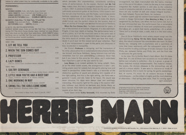 Herbie Mann : Moody Mann (LP, Album, RE)