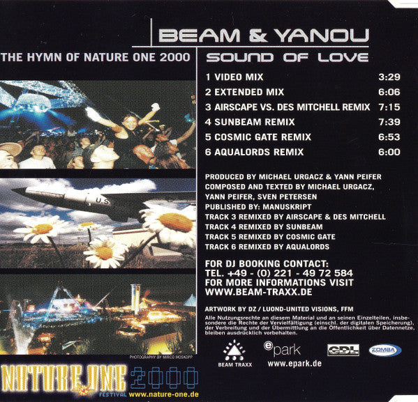 Beam & Yanou : Sound Of Love (The Hymn Of Nature One Festival 2000) (CD, Maxi)