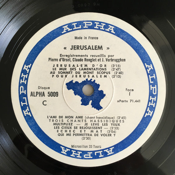 Various : Jerusalem  Documents Sonores (LP)