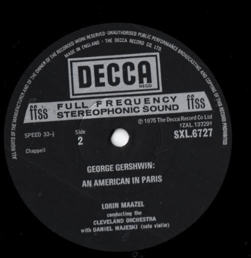 George Gershwin, The Cleveland Orchestra, Lorin Maazel : The Music Of George Gershwin (LP)