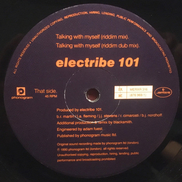 Electribe 101 : Talking With Myself (Remix) (12")