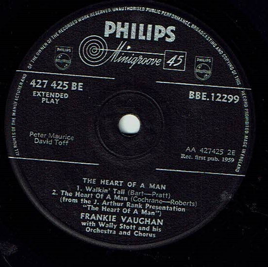 Frankie Vaughan : The Heart Of A Man (7", EP)