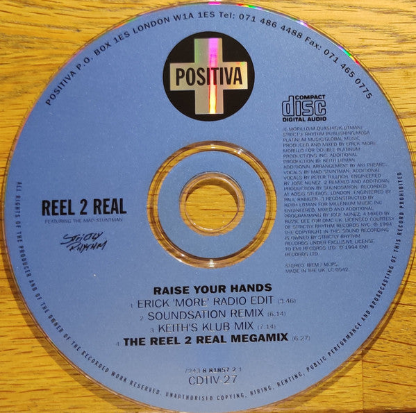 Reel 2 Real Featuring The Mad Stuntman : Raise Your Hands (CD, Single, P/Mixed)
