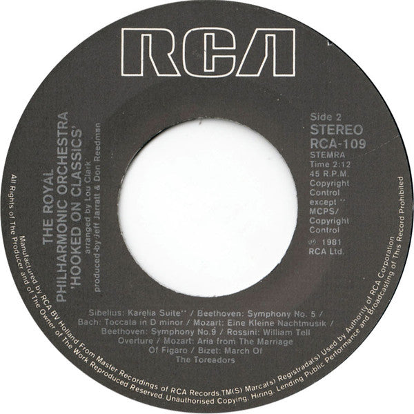 Royal Philharmonic Orchestra : Hooked On Classics (7")