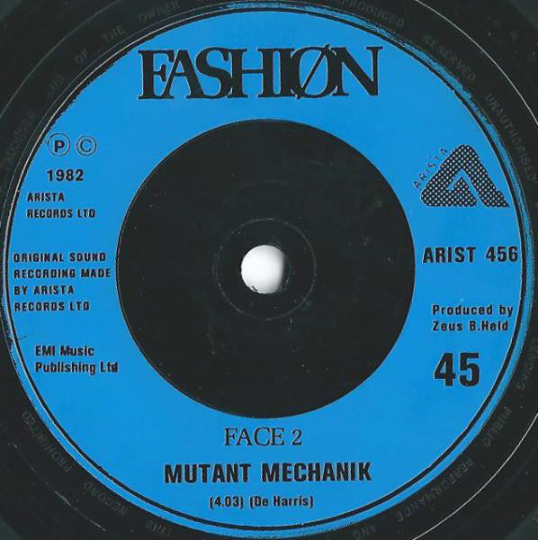 Fashion : Streetplayer-Mechanik (7", Single, Blu)