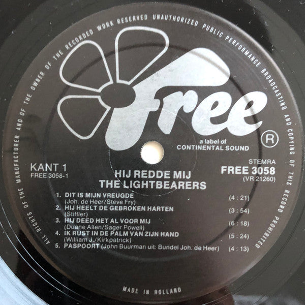 The Lightbearers : Hij Redde Mij... (LP, Album)