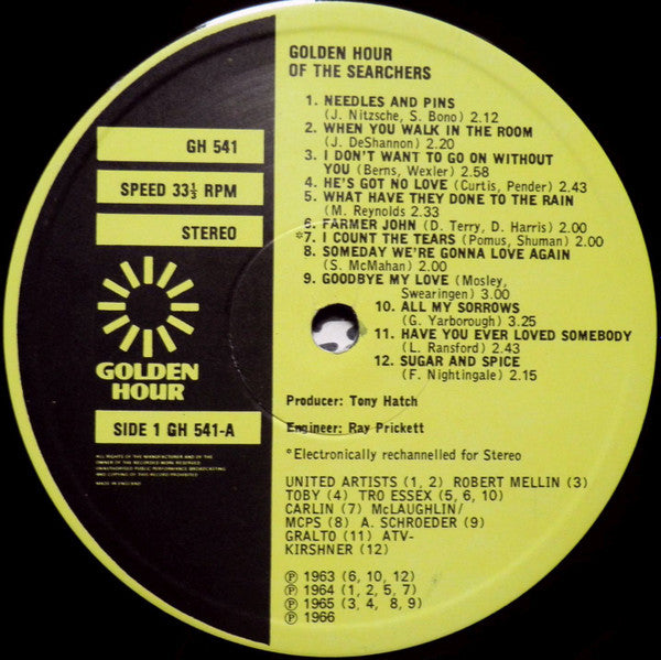 The Searchers : Golden Hour Of The Searchers (LP, Comp)