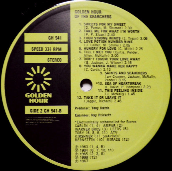 The Searchers : Golden Hour Of The Searchers (LP, Comp)