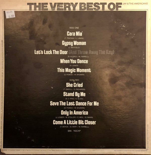 Jay & The Americans : The Very Best Of Jay & The Americans (LP, Comp, RE)