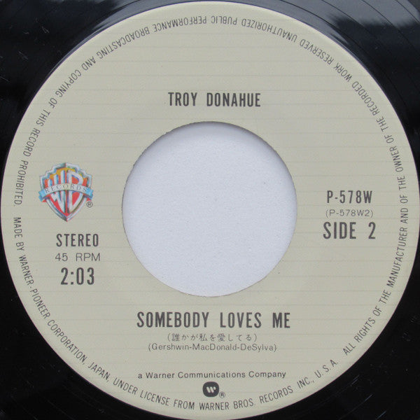 Troy Donahue : Live Young / Somebody Loves Me (7", Single)