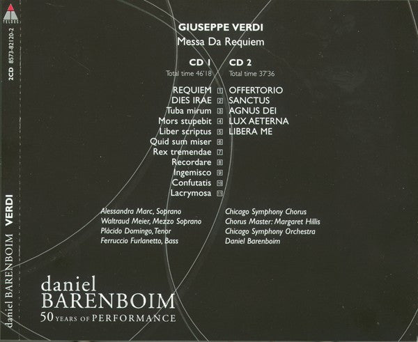 Daniel Barenboim / Giuseppe Verdi : Messa Da Requiem (50 Years Of Performance Series) (2xCD, Album, RE)