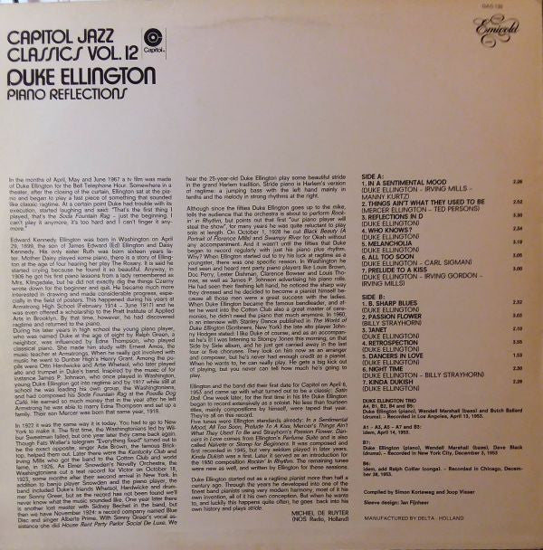 Duke Ellington : Piano Reflections (LP)