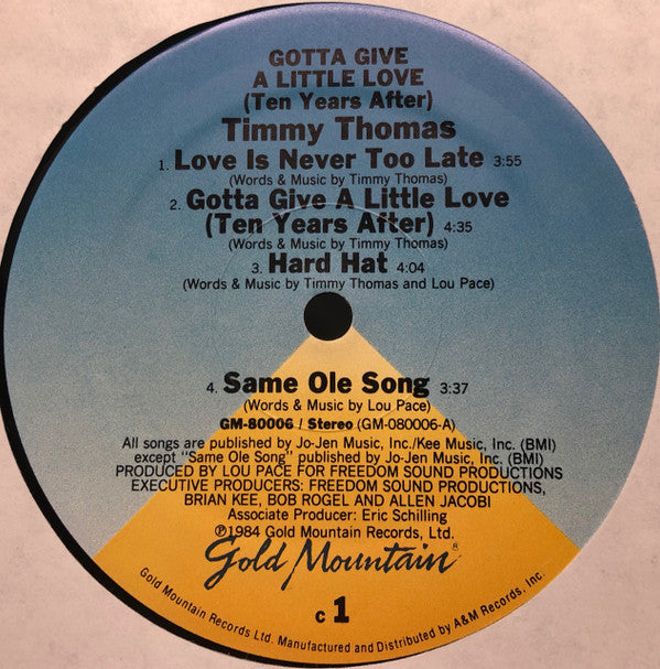 Timmy Thomas : Gotta Give A Little Love (Ten Years After) (LP, Album, C)