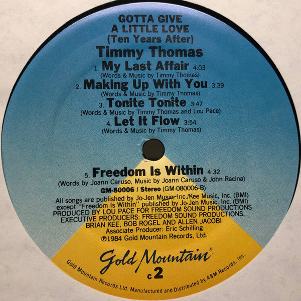 Timmy Thomas : Gotta Give A Little Love (Ten Years After) (LP, Album, C)