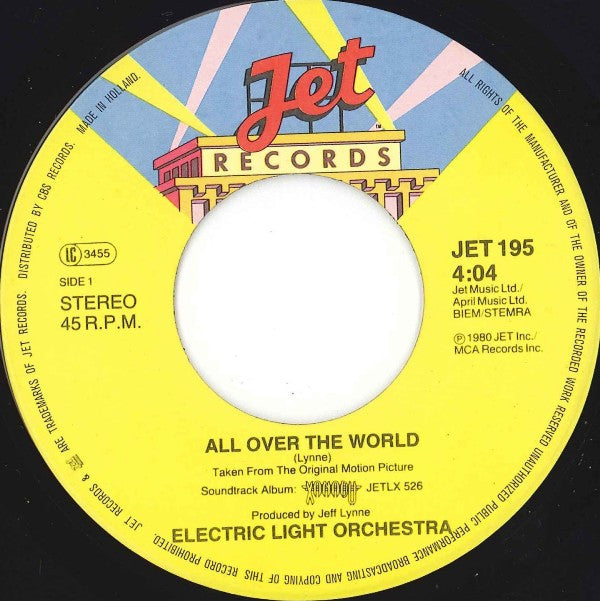 Electric Light Orchestra : All Over The World (7", Single)